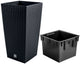 Prosperplast rato square - bloempot - antraciet - strakke vorm - duurzaam materiaal - 40x40x75 cm