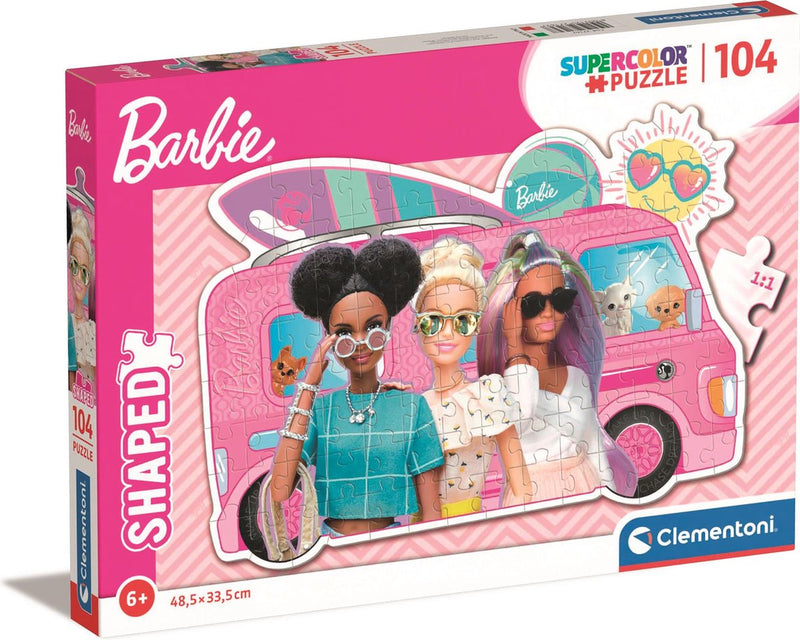 Load image into Gallery viewer, Clementoni legpuzzel super color - barbie surfbus,104st.
