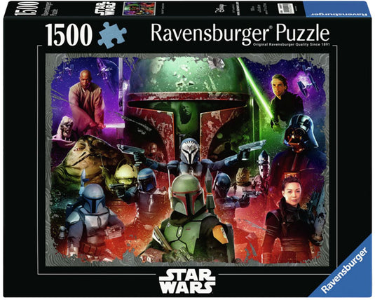 Ravensburger legpuzzel star wars boba fett premiejager, 1500st.