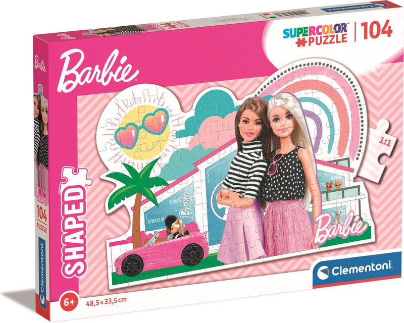 Load image into Gallery viewer, Clementoni legpuzzel super color - barbie roze auto, 104st.
