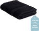Hush. living hush living badhanddoek - per stuk - 70×140 cm - 100% katoen - zware kwaliteit 500g m2 - stijlvol boord en ophanglus - zwart