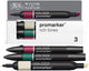Winsor newton 0290191 promarker set 3 stuks – rich tones – alcoholmarkers met dubbele punt