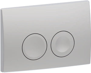 Geberit delta25 bedieningsplaat - 2-toets spoeling - ronde knoppen - mat chroom