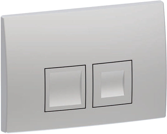 Geberit delta25 bedieningsplaat - 2-toets spoeling - rechthoekige knoppen - mat chroom