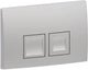 Geberit delta25 bedieningsplaat - 2-toets spoeling - rechthoekige knoppen - dualflush - mat chroom