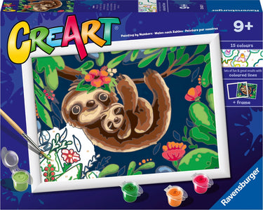 Ravensburger creart sweet sloths - schilderen op nummer voor kinderen