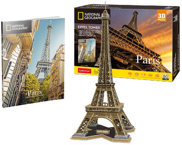 Cubic fun national geographic 3d puzzel eiffeltoren - 80 stukjes - 70,9 cm hoog