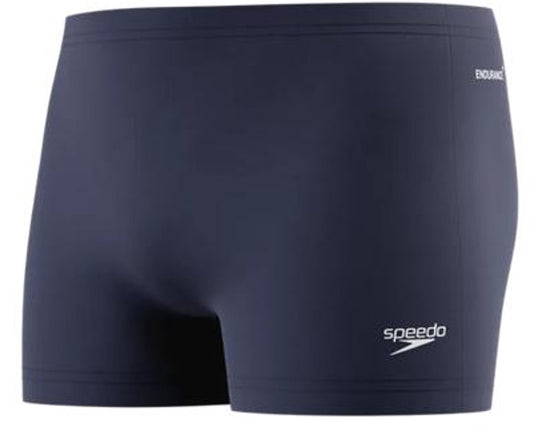 Speedo endurance+ logo aquashort heren - strakke zwemshort heren - chloorbestendige zwembroek mannen - kleurvaste sportzwembroek heren - marine wit - s