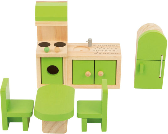 Small foot - houten poppenhuis meubeltjes keuken, 5dlg.