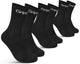 Gripgrab - ride regular cut zomer fietssokken 3 paar wielersport coolmax sokken - unisex - zwart