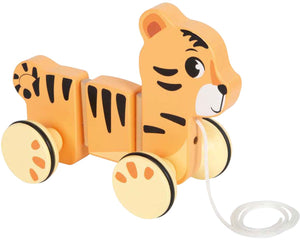Small foot - houten trekdier tijger safari fsc