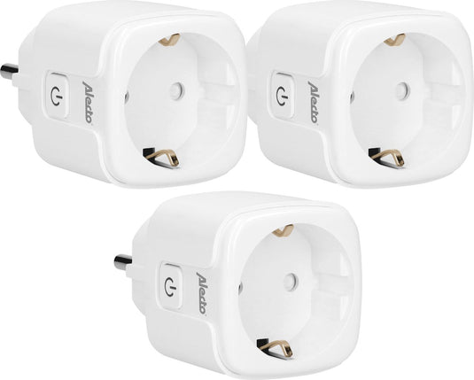 Alecto smart-plug10 triple - smart wifi tussenstekker - 16a 3680w - 3 stuks