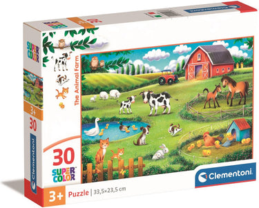 Clementoni - kinderpuzzel - 30 stukjes - boerderij - puzzel vanaf 3 jaar