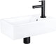 Differnz force fonteinset - keramiek - kraan recht mat zwart - 40 x 22 x 11.5 cm