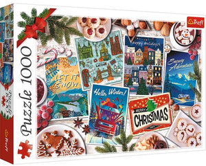 Trefl puzzel 1000 stukjes - winter memories winterlandschap.