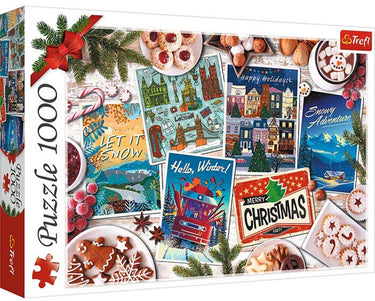 Trefl puzzel 1000 stukjes - winter memories winterlandschap.