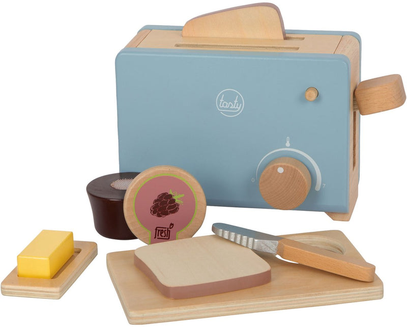 Afbeelding laden in galerijviewer, Small foot - houten broodrooster set
