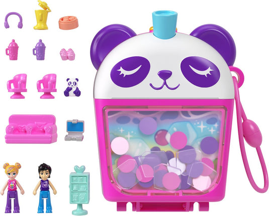 Polly pocket bubbelthee panda compacte speelset