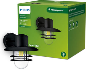 Philips inyma wandlamp - zwart - e27
