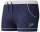 Speedo textured aquashort heren - geribbelde zwembroek heren - zwemshort heren met trekkoord - zwemboxer heren in jacquard met stretch - marine wit - s