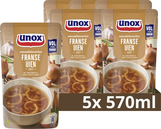 Unox - soep in zak - franse uiensoep - 5 zakken x 570 ml