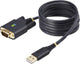 Startech 2m usb naar serieel adapter kabel, com retention, ftdi, usb-a naar db9 rs232, led indicators, verwisselbare db9 schroeven moeren