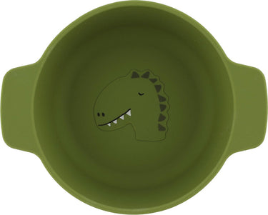Trixie siliconen kom mr. dino - kinderservies - 100% food grade silicone -vaatwas en microgolf bestendig