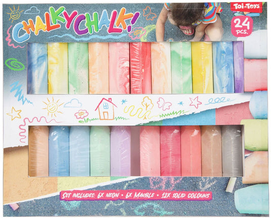 Toi-toys stoepkrijt in doos, 24st.