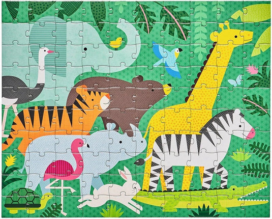 Petit collage legpuzzel 2-in-1 dieren junior 49 stukjes