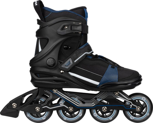 Nijdam inline skates - alu chassis - circuit cruiser - maat 38 - zwart