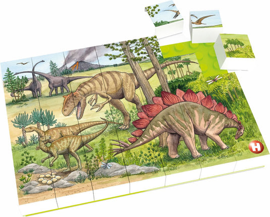 Hubelino blokpuzzel dinosaurus wereld - 35st.