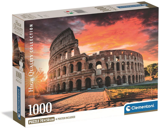 Clementoni - puzzel - 1000 stukjes - romeinse zonsondergang - puzzel voor volwassenen - high quality collection