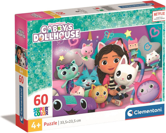 Clementoni legpuzzel super color gabby's poppenhuis, 60st.