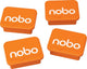 Nobo whiteboard magneten - 4 stuks - 18x22mm - whiteboard accessoires - oranje