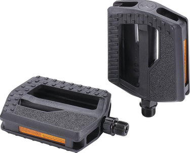 Bbb cycling easybase 2.0 fietspedalen - antislip - trappers voor stadsfiets e-bike - met reflector - zwart - trappers fiets - flat pedals - bpd-48