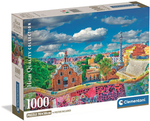 Clementoni - puzzel - 1000 stukjes - park gã¼ell, barcelona - puzzel voor volwassenen - high quality collection