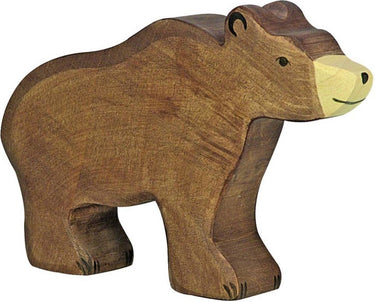 Holztiger houten bruine beer