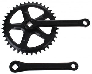 Crankstel fausto 28t | 102mm | staal | zwart