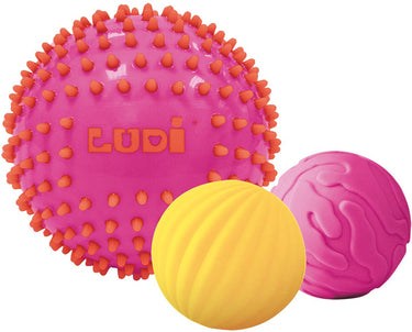 Ludi -3 sensorische ballen roze, ? 8 cm, ? 15 cm
