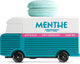 Candylab speelgoedbus macaron van blauw houten retro busje.