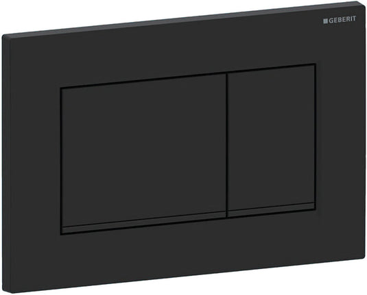 Geberit bedieningspl. sigma30, 2-toets:mat zwart, easy-to-clean, zwart
