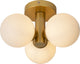 Lucide trudy - plafonnière (plafondlamp) badkamer - ø 28 cm - 3xg9 - ip44 - mat goud messing