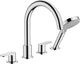 Hansgrohe vernis blend afdekset badkraan 211mm 4-gats chroom
