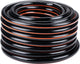 Black+decker tuinslang 15 meter - 19mm - duurzaam pvc - tuin besproeien, auto wassen, zwembad vullen - past op elke standaard kraan - zwart oranje