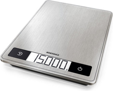 Soehnle keukenweegschaal page profi 200 - digitaal - 1 gram nauwkeurig - tot 15 kg - rvs - zilver