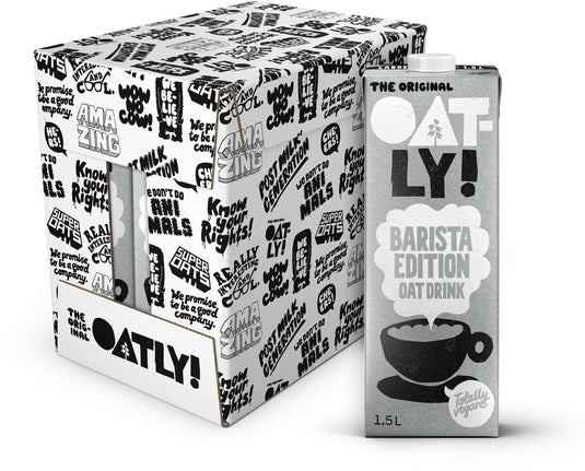 Oatly! oatly haver barista edition - 6 stuks - (9l) - houdbare plantaardige melk - barista 1,5l - voordeelverpakking
