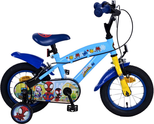 Volare spidey kinderfiets - jongens - 12 inch - blauw - twee handremmen