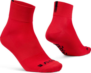Gripgrab - lightweight sl korte performance zomer fietssokken 1 paar coolmax wielersport sokken low cut - rood - unisex 44-47