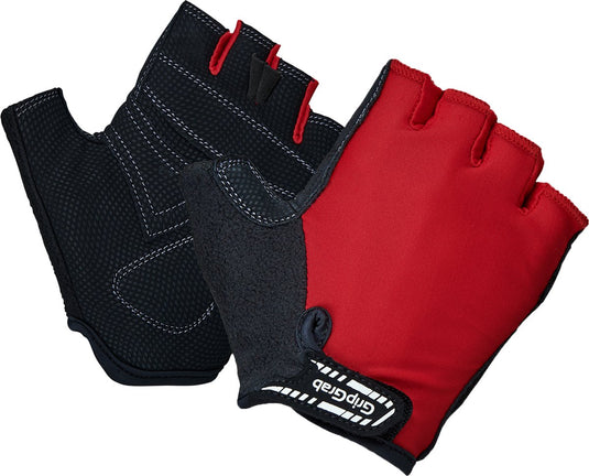 Gripgrab - kids' x-trainer junior korte vinger zomer kinder fietshandschoenen - rood - unisex - maat m