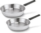 Brabantia enjoyment koekenpannenset ø 24cm ø 28cm - premium - rvs - 90% gerecycled - pfas-vrij - inductie geschikt